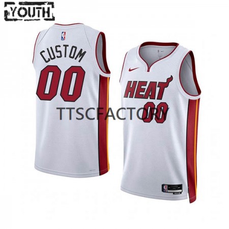 Canotte Bambino Miami Heat Personalizzate Nike 2022-23 Association Edition Bianco Swingman